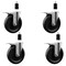 Service Caster 5'' Phenolic Swivel 1-3/8'' Expanding Stem Caster Set Total Lock Brake, 4PK SCC-EXTTL20S615-PHR-138-4 - alternate 3